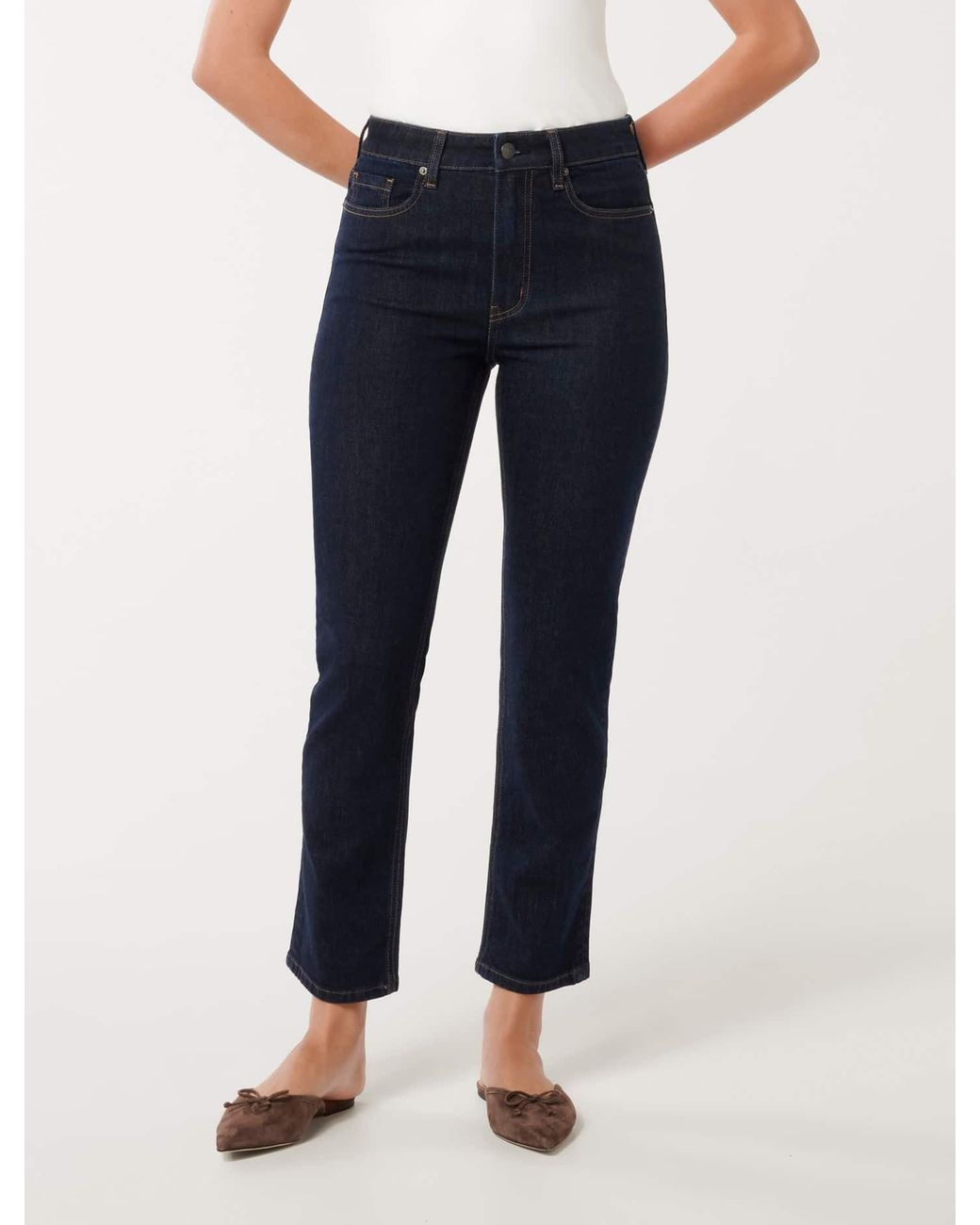 Forever New Blue Addison Taper Jean