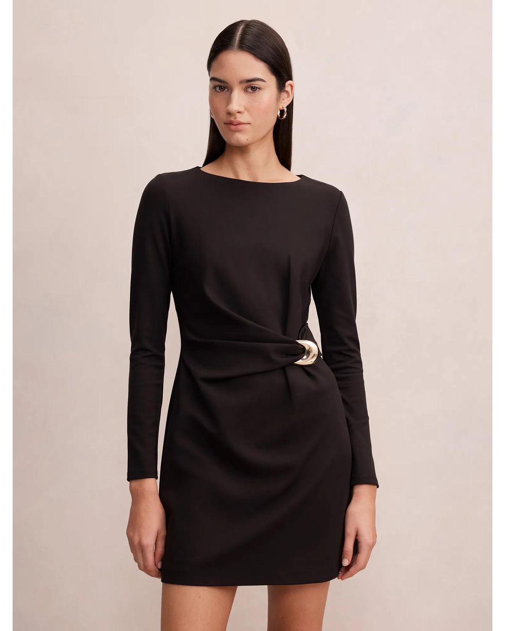 Forever New Black Lennox Hardware Mini Dress