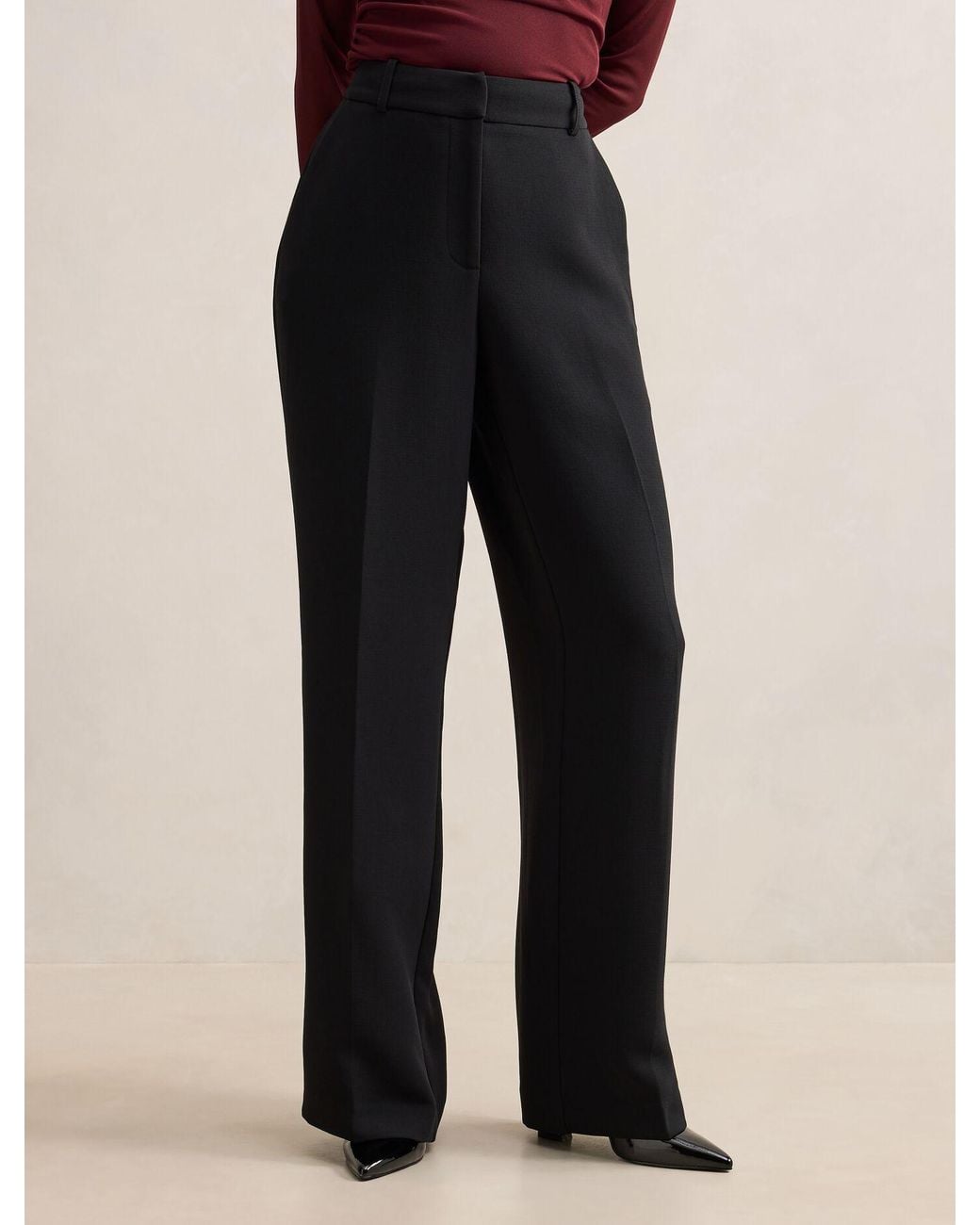 Forever New Black Dahlia Petite Straight Leg Pant
