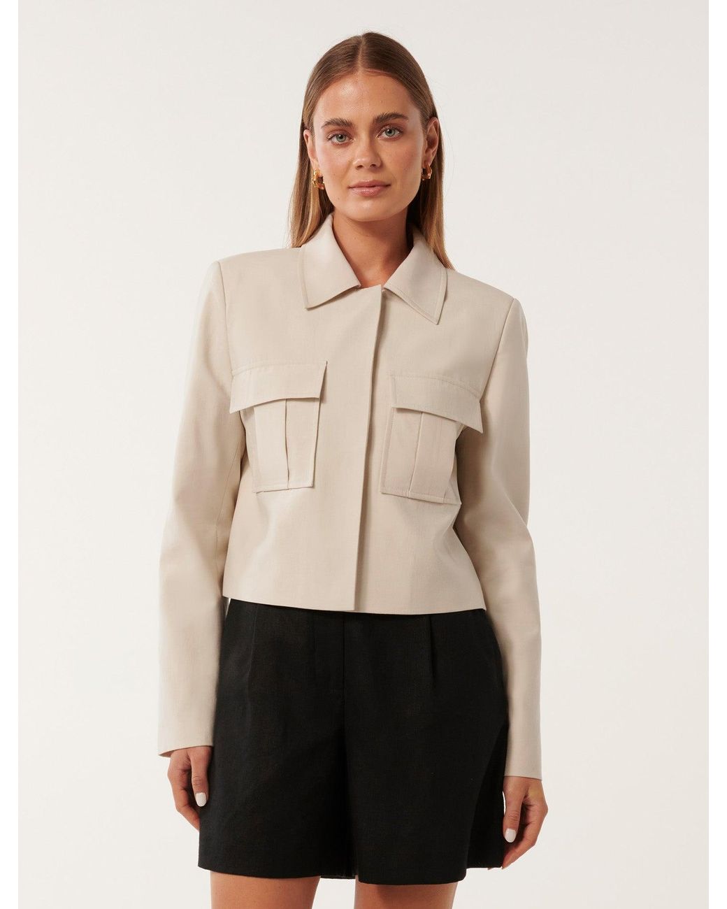 Forever New Green Scarlett Utility Jacket