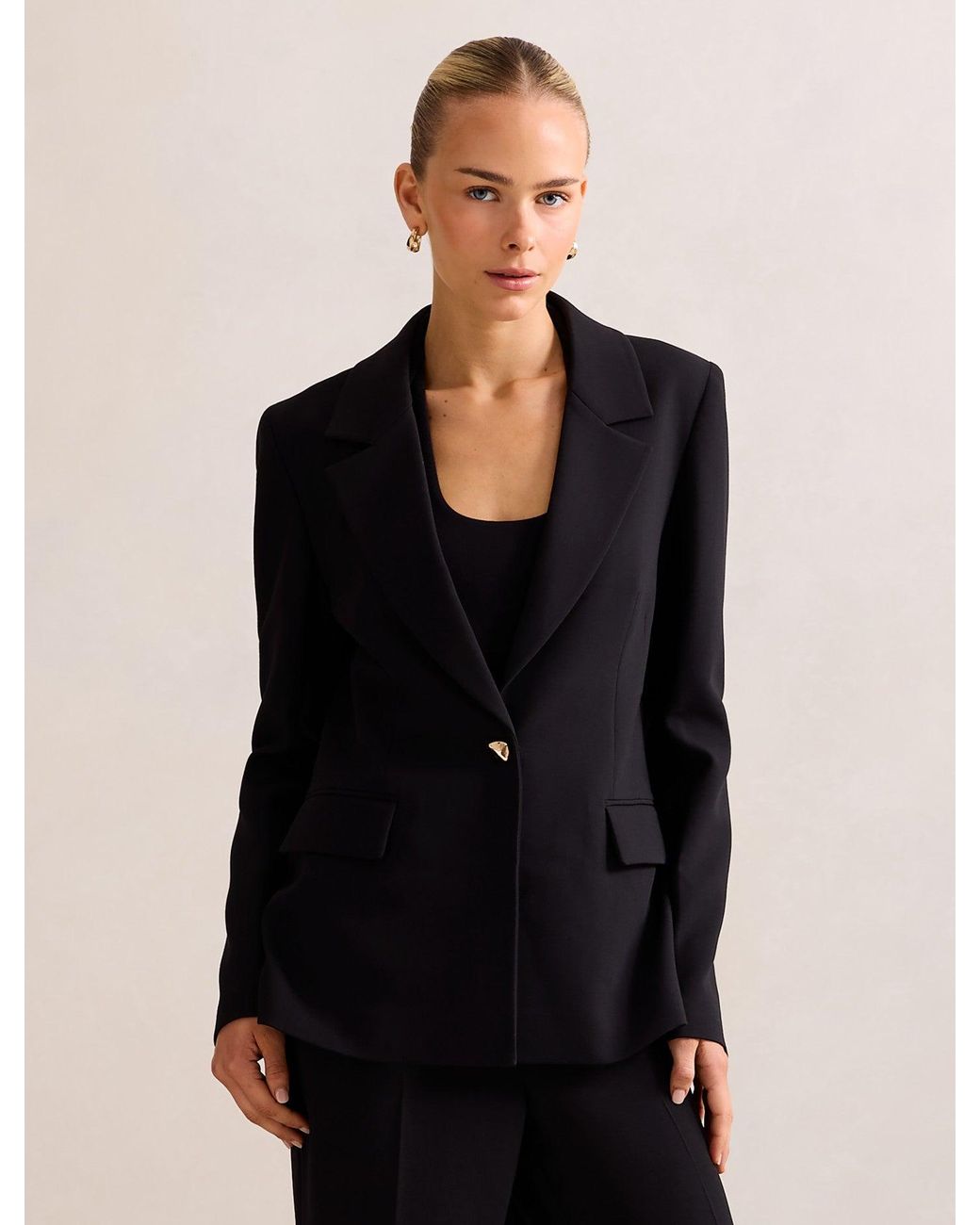 Forever New Black Victoria Single Breasted Blazer Jacket