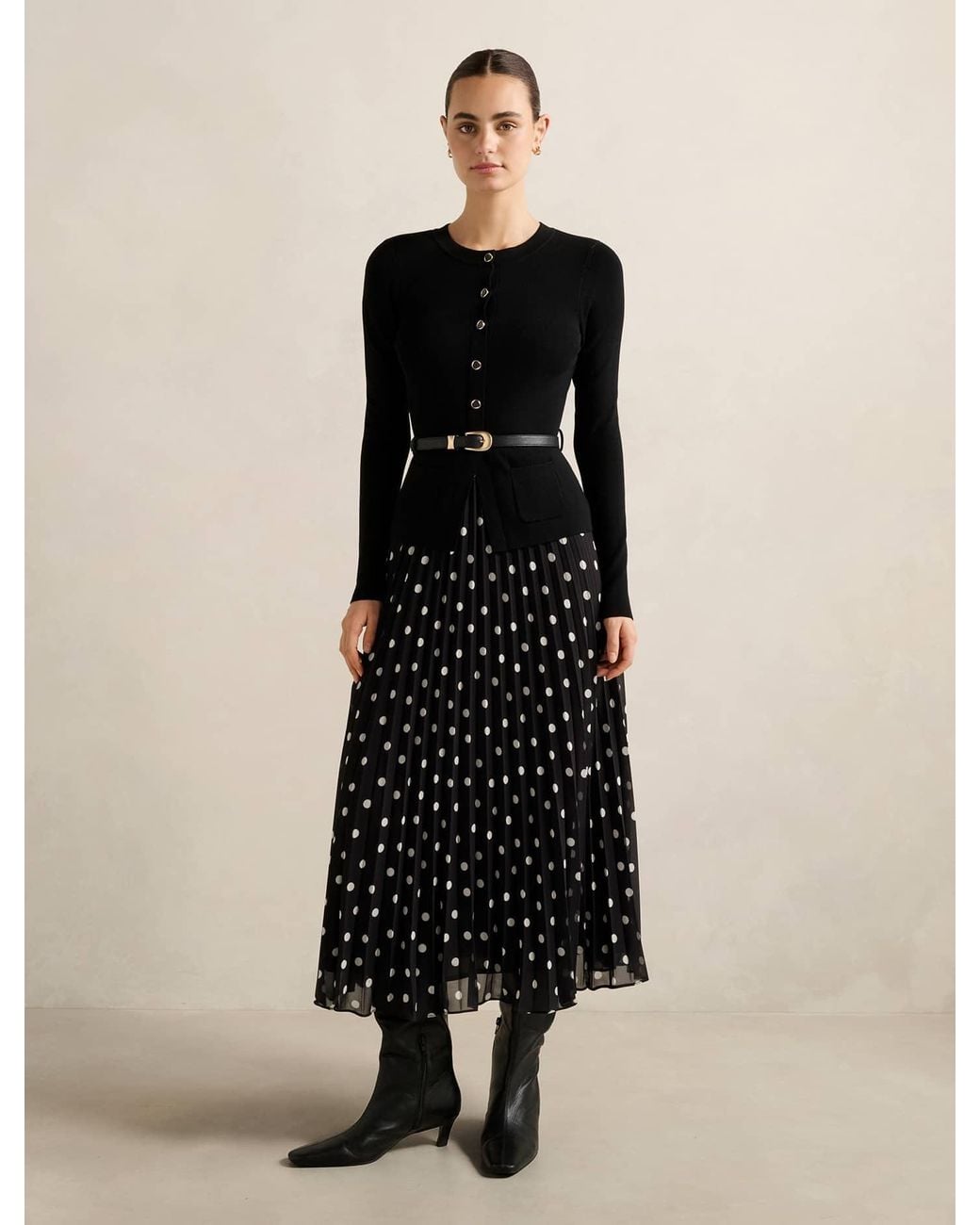 Forever New Multicolor Daphne Waistcoat Knit Midi Dress