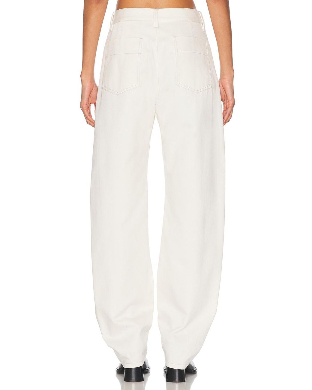 Lemaire White Five Pocket Twisted Pant