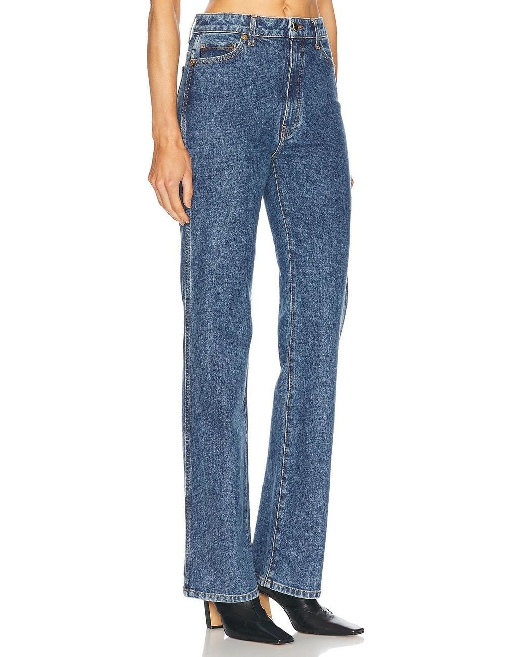 Khaite Blue Danielle Straight Leg