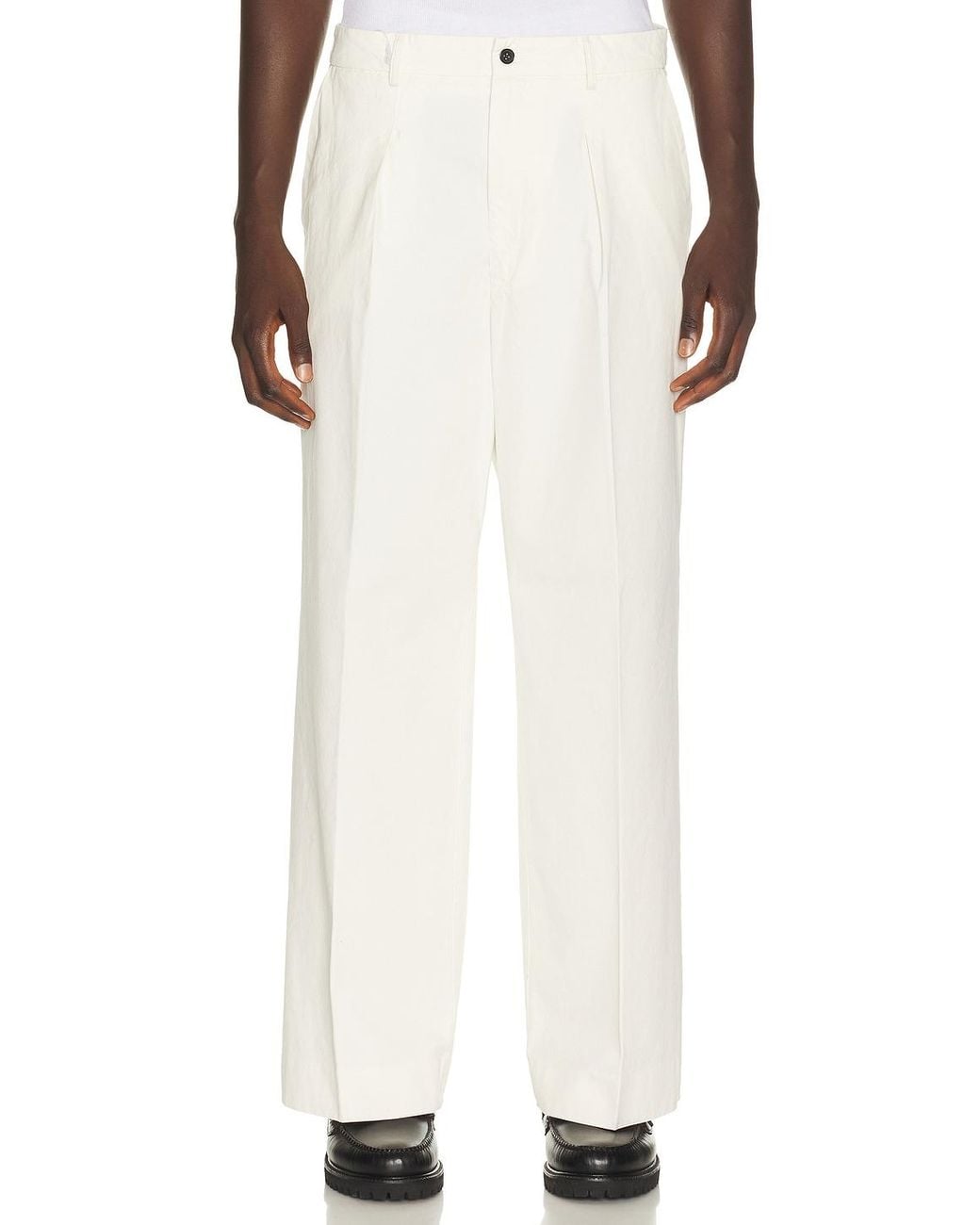 Second/Layer White Saico Trouser for men