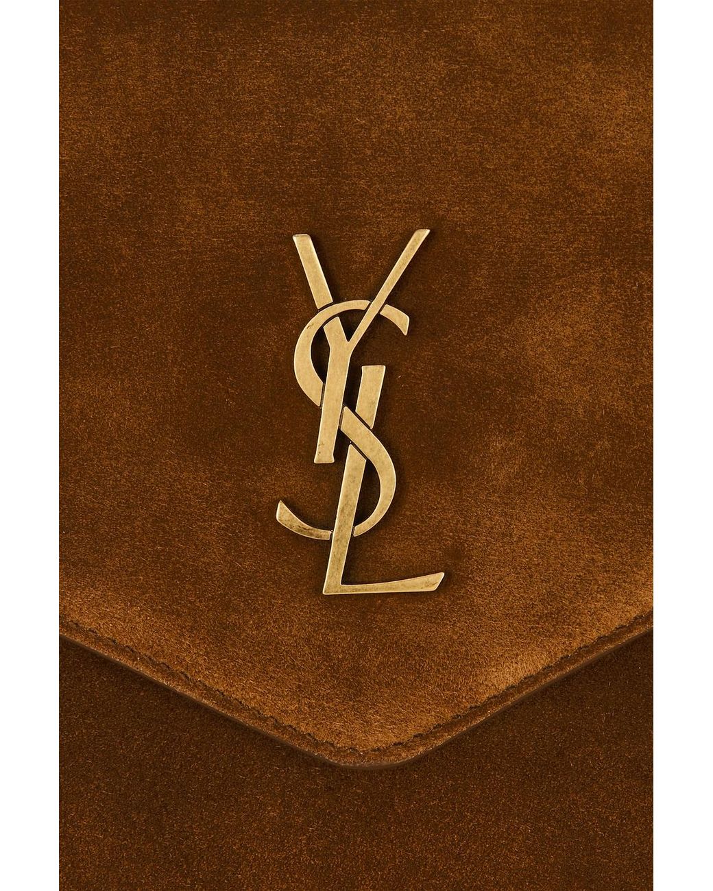 Saint Laurent Brown Large Envelope Pouch
