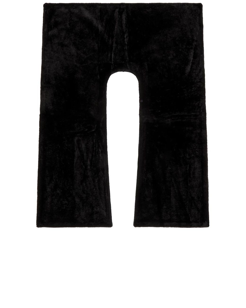 Nour Hammour Black Edra Draped Shearling Cape