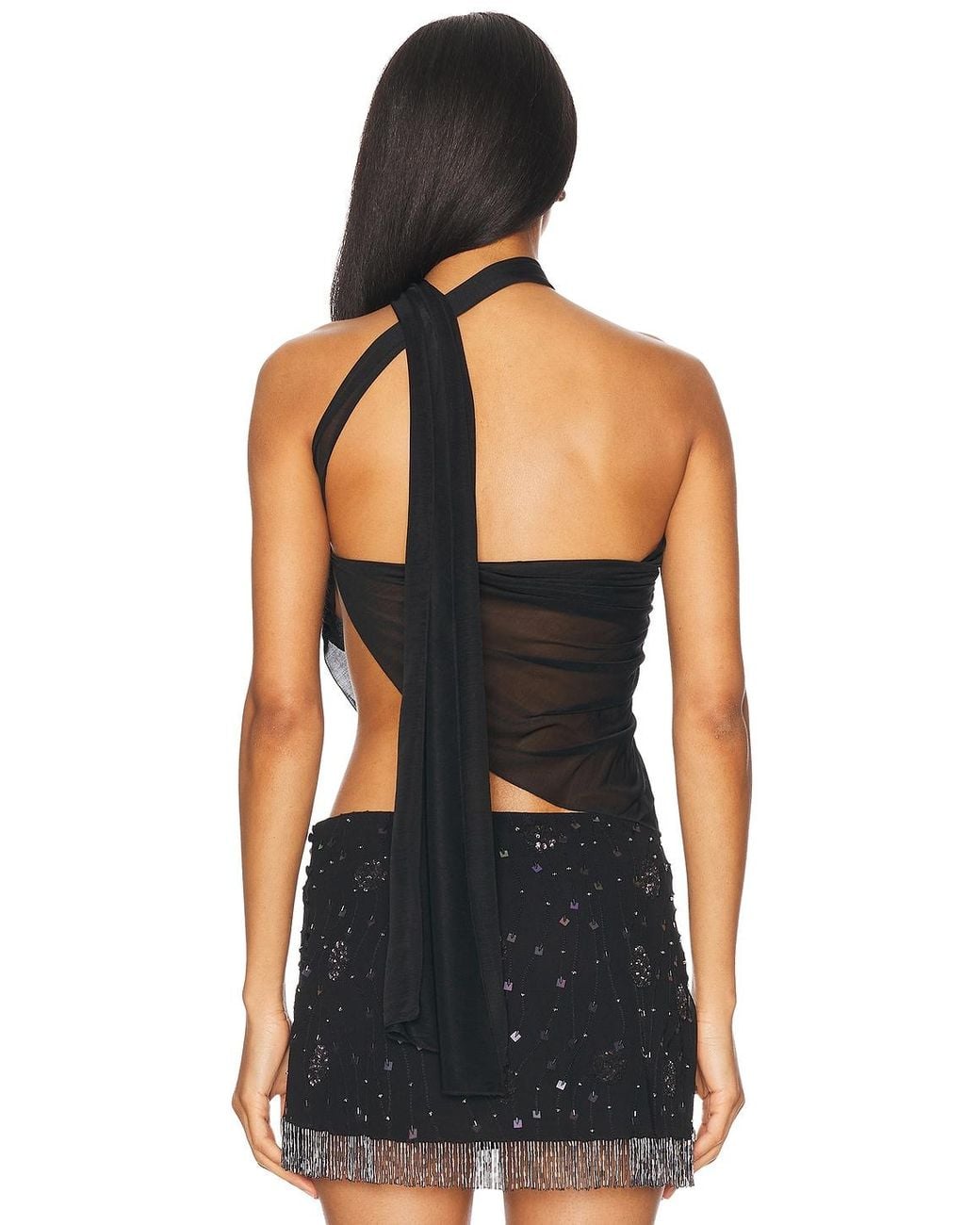 Mirror Palais Black Deity Top