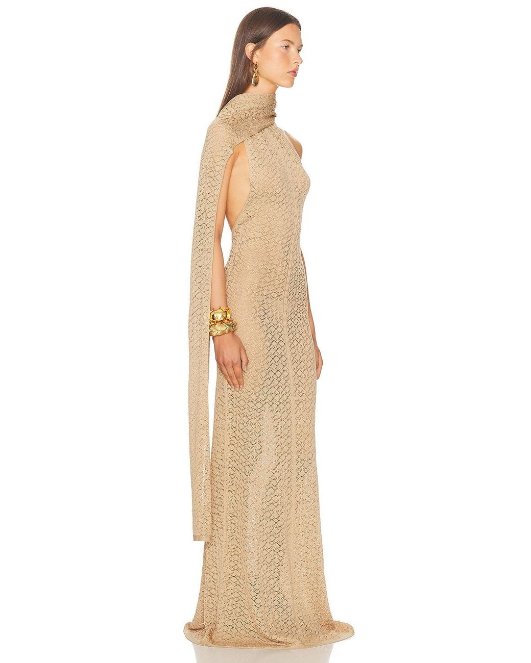 Helsa Natural Robbyn Wrap Gown