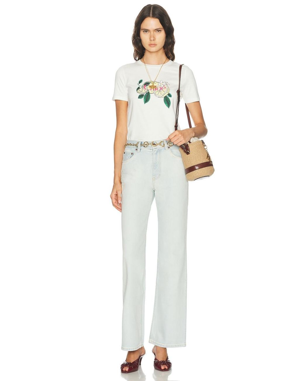 Chloé White Straight Leg
