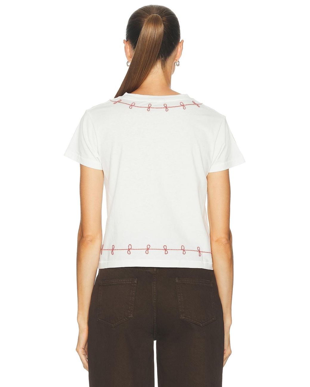 Bode White Lasso Tee