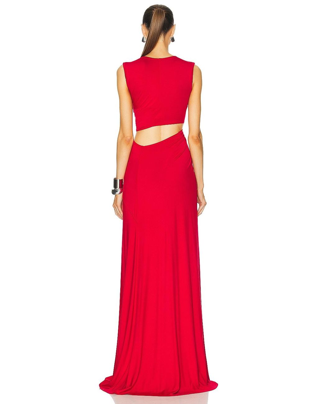 Sid Neigum Red Triple Loop Knit Dress