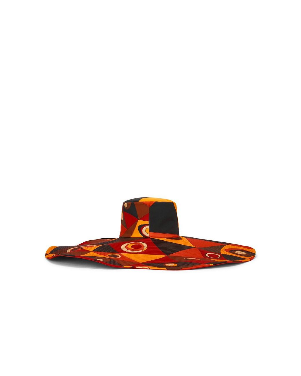 Emilio Pucci Orange Big Silk Hat