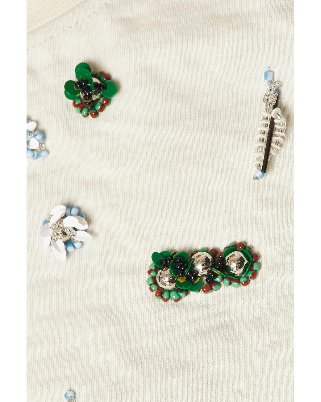 Christopher Esber White Embla Beaded Crushed Tee