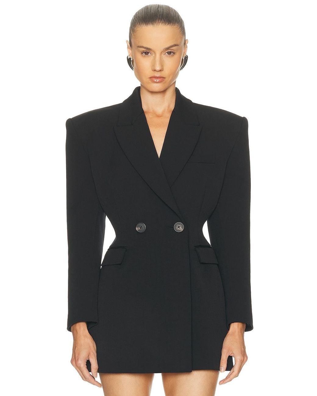 Alex Perry Black Double Breasted Contour Blazer