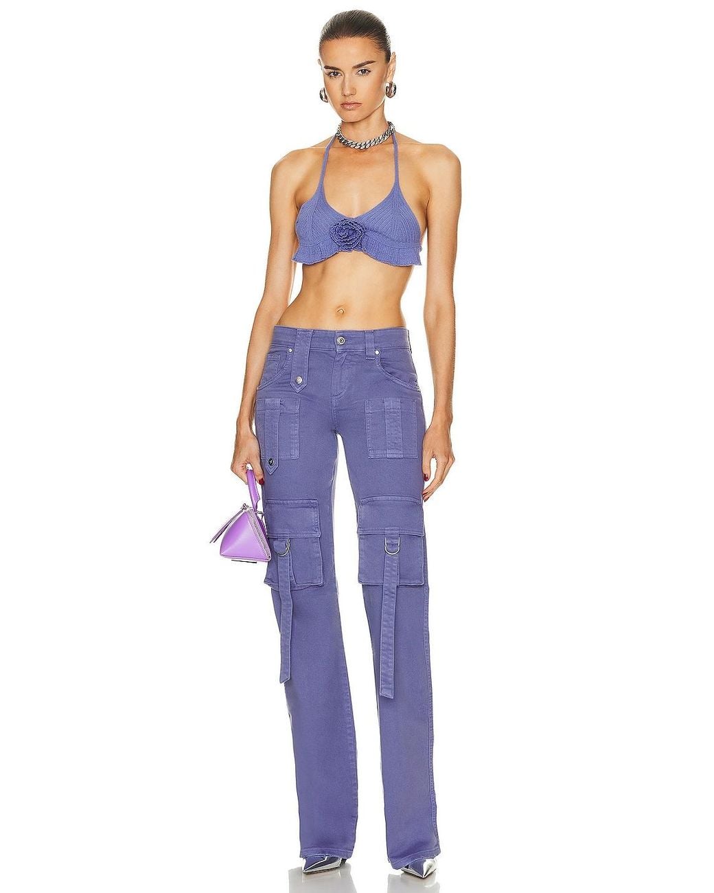 Blumarine Blue Bra Top