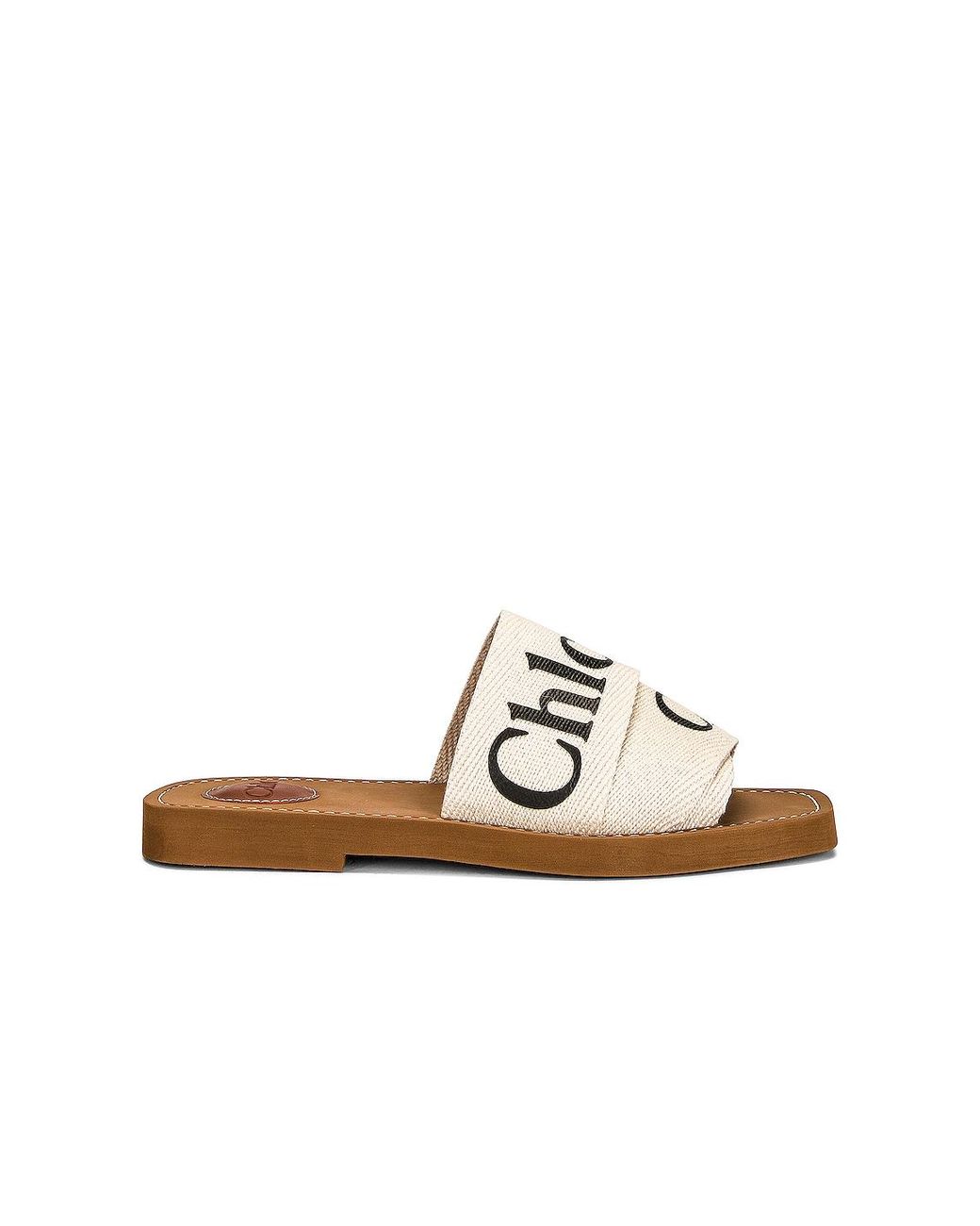 chloe woody slides white