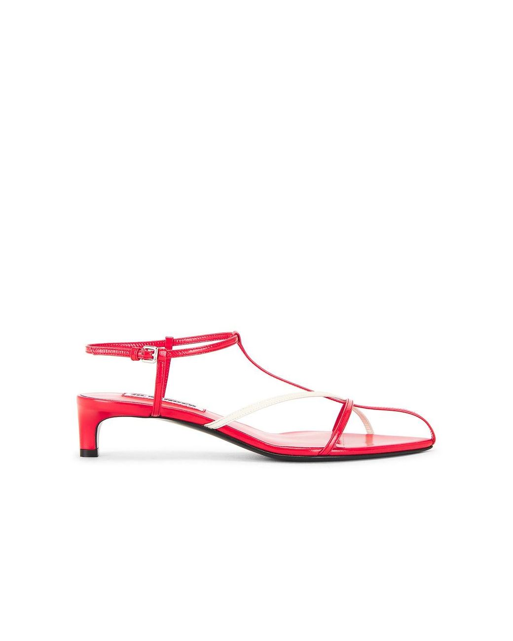 Color Line Trapp Jil Sander Strappy Sandal in Red | Lyst
