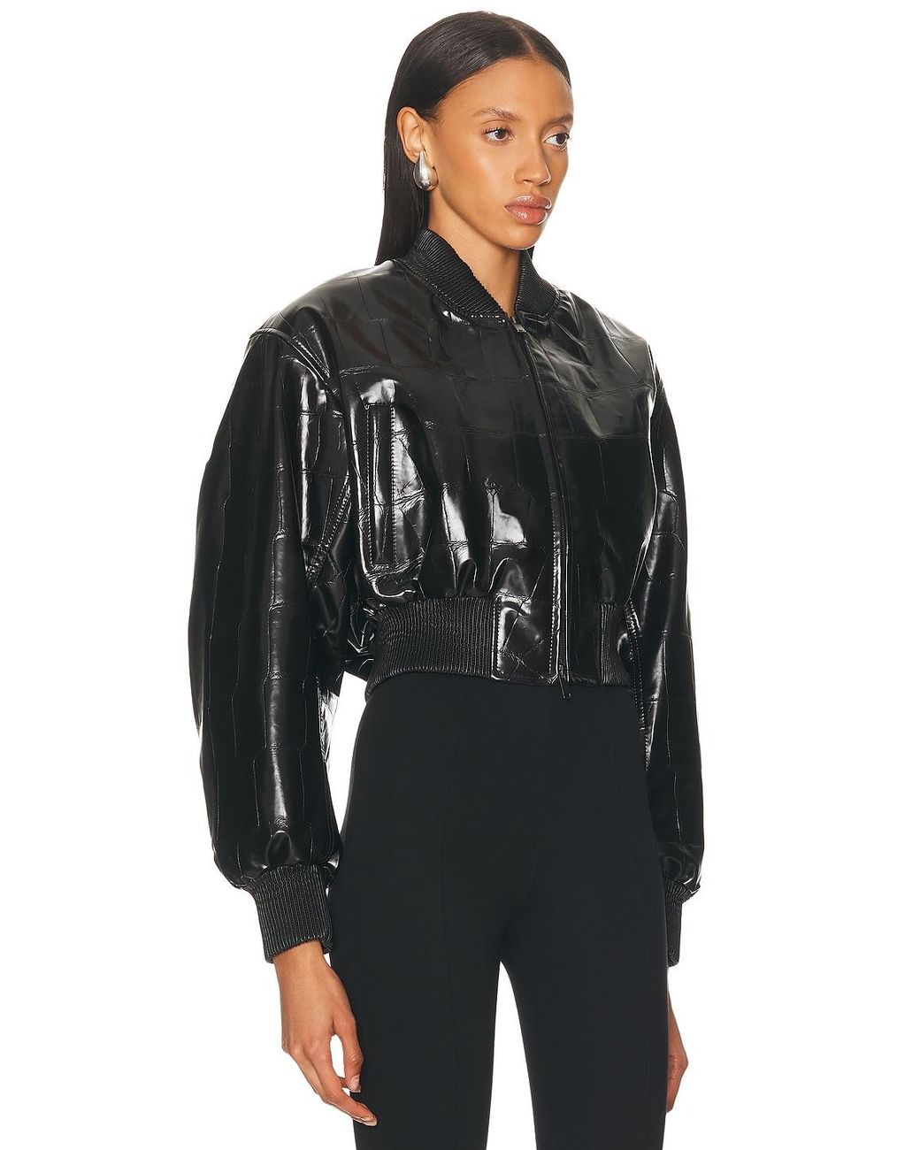Stella McCartney Black Croco Bomber