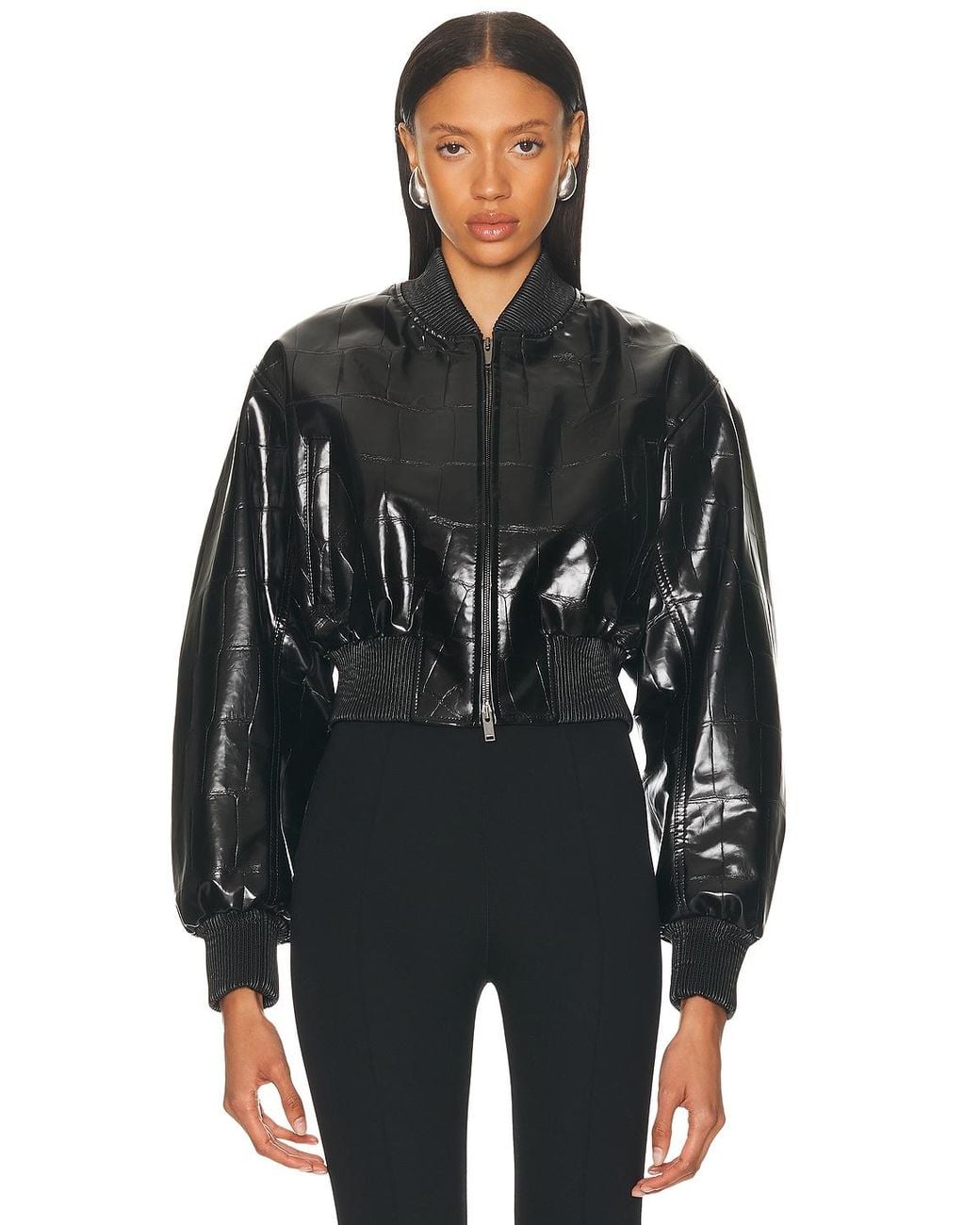 Stella McCartney Black Croco Bomber