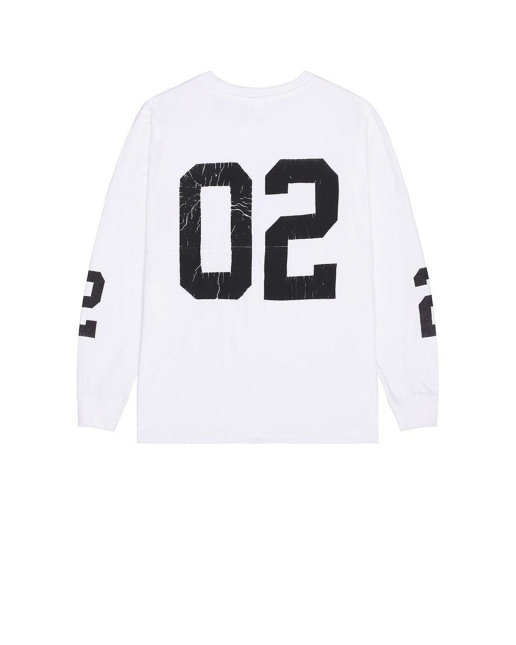 Basket Case Tiger Football Long Sleeve Tee in White for Men