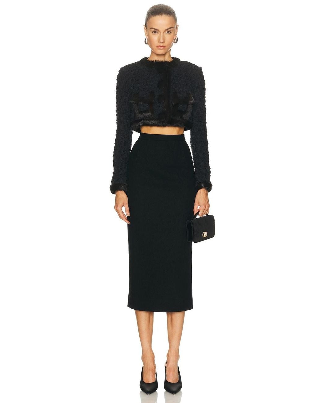 Dolce & Gabbana Black Cropped Jacket