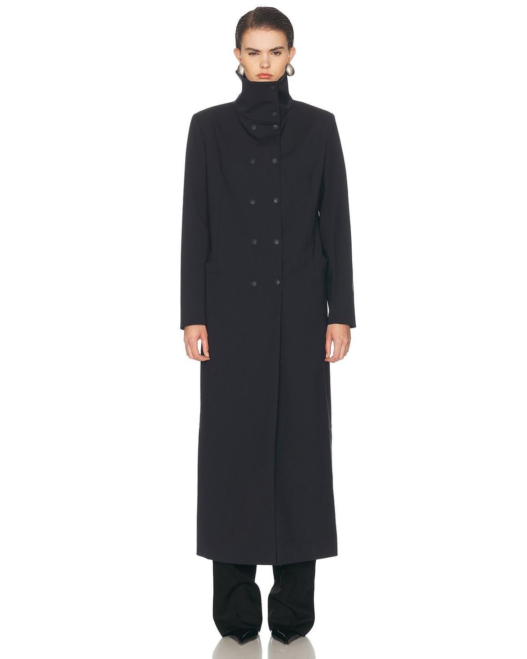 SEV Black Technical Tailored Trench Coat