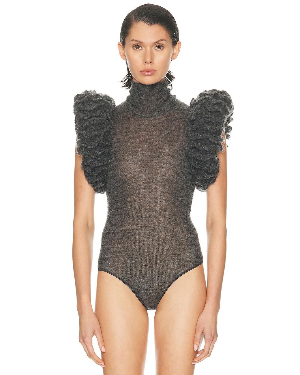Alaïa Gray Alaïa Padded Bodysuit