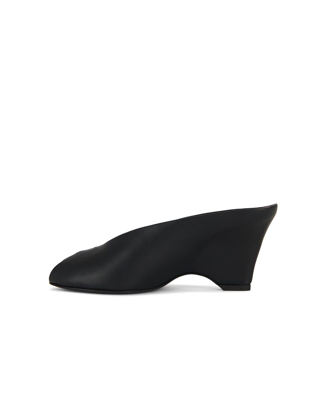 Khaite Black Cloak Peep Toe Mules