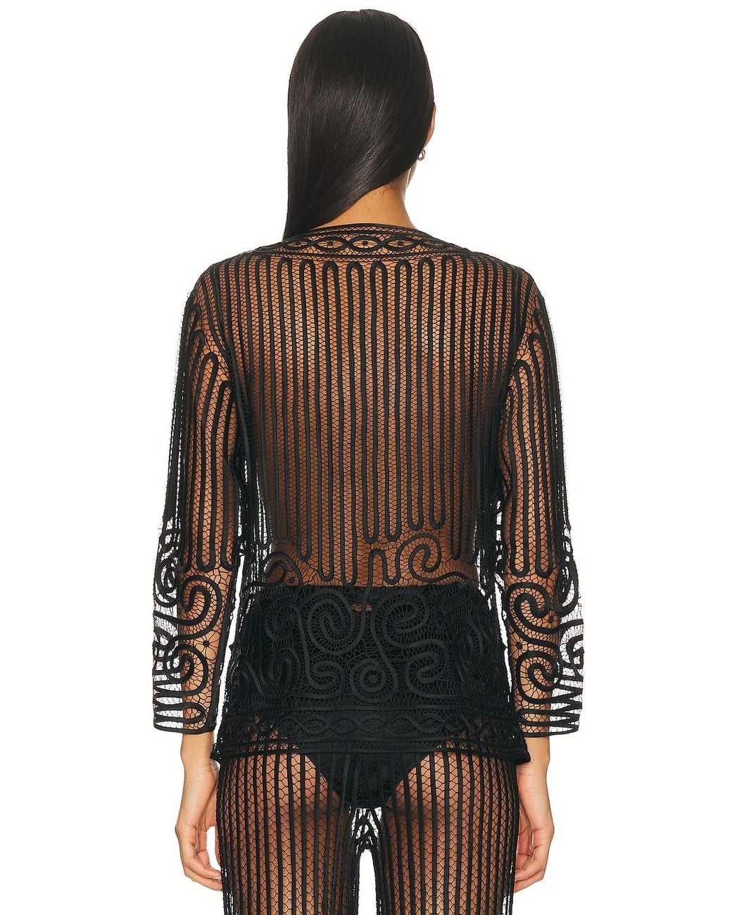 Bode Black Threadwork Top