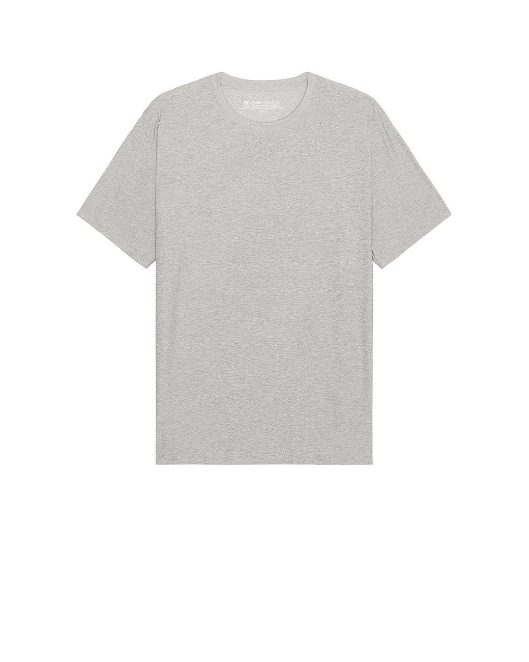 Beyond Yoga Gray Always Beyond Crew Tee 2.0 for men