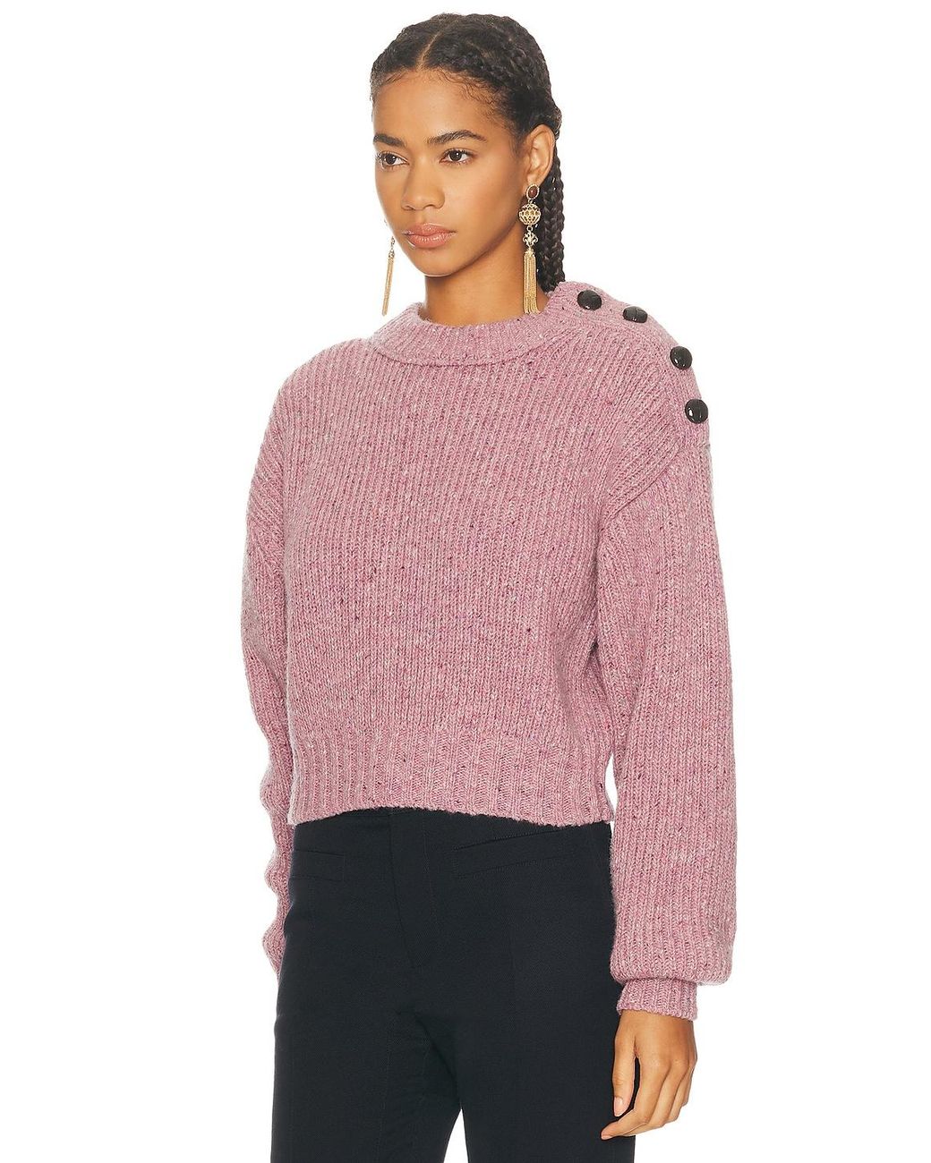 Chloé Red Mock Neck Sweater