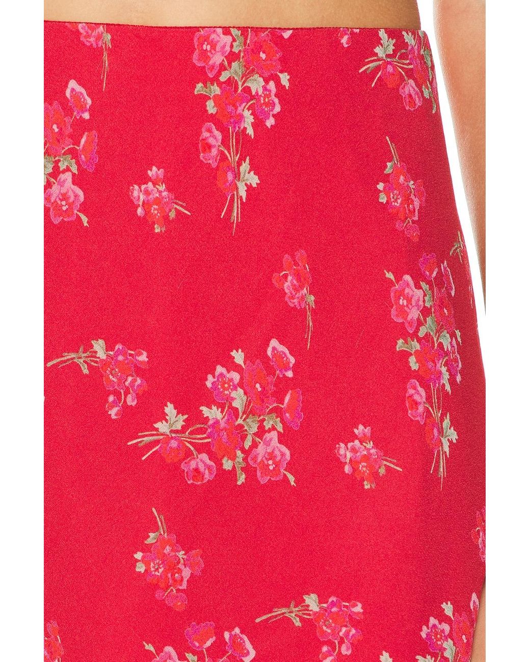 LoveShackFancy Red Darlington Skirt