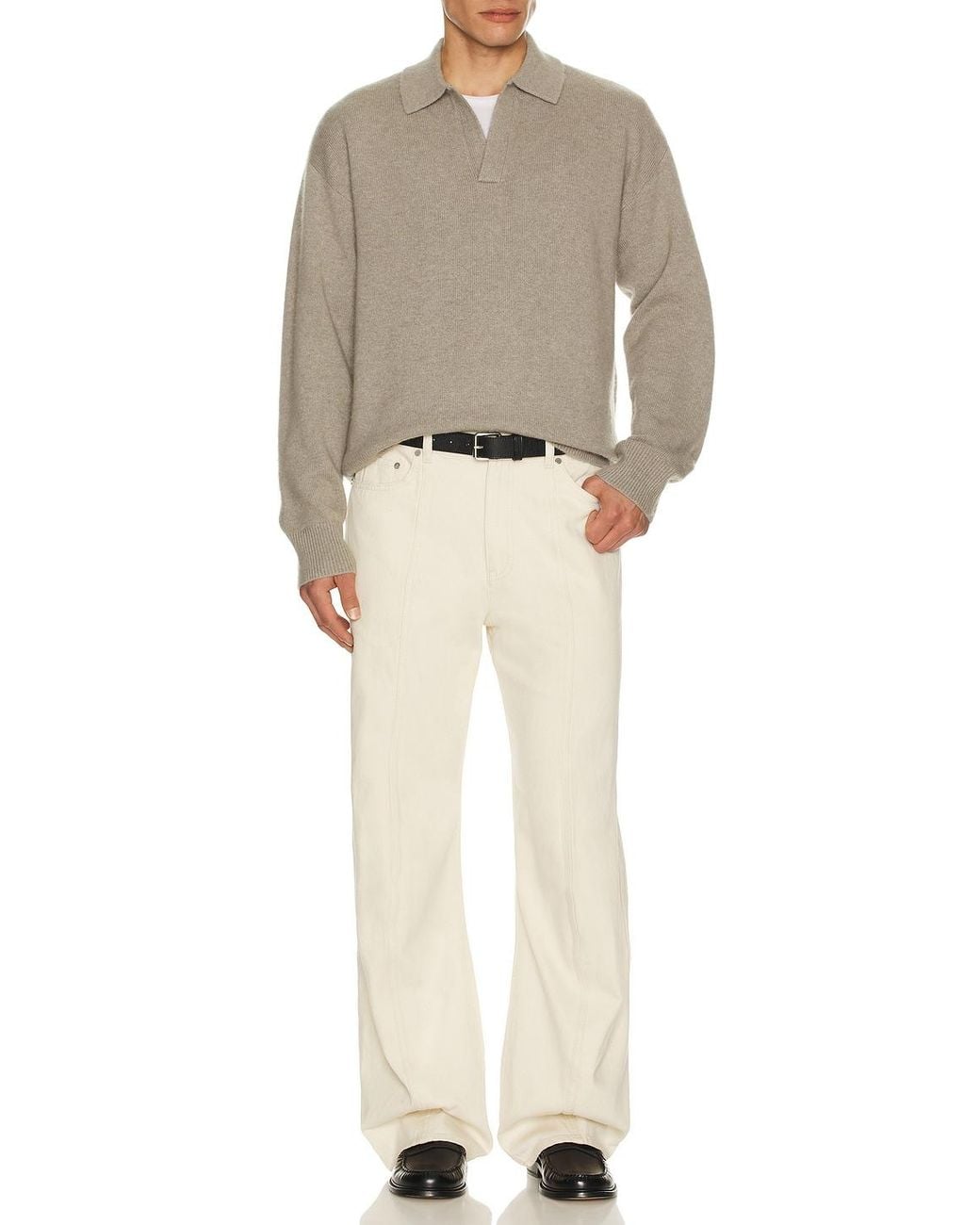 Helmut Lang Natural Brushed Polo for men