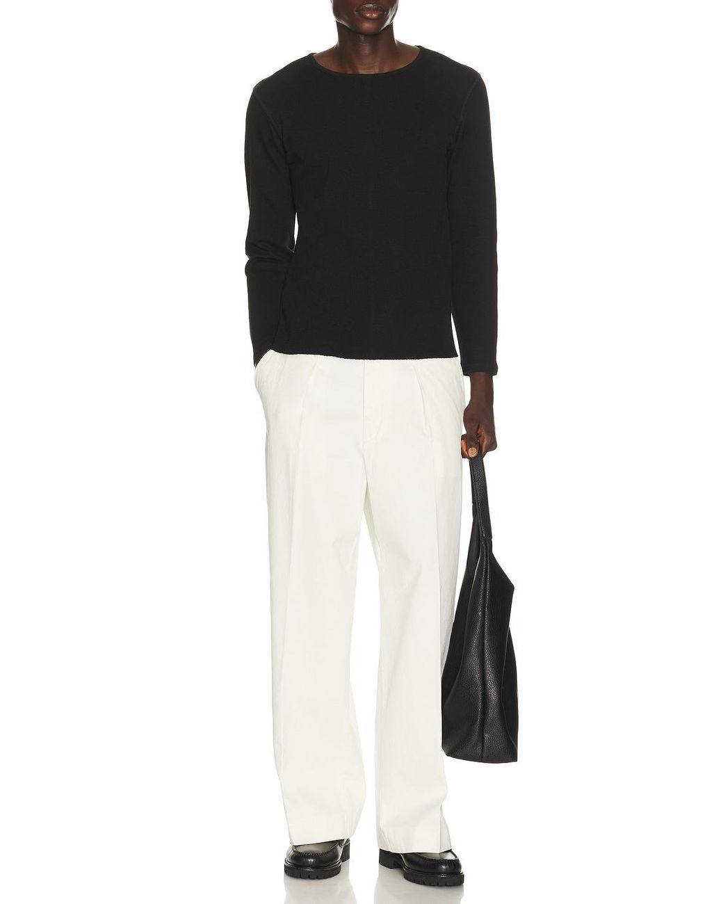 Second/Layer White Saico Trouser for men