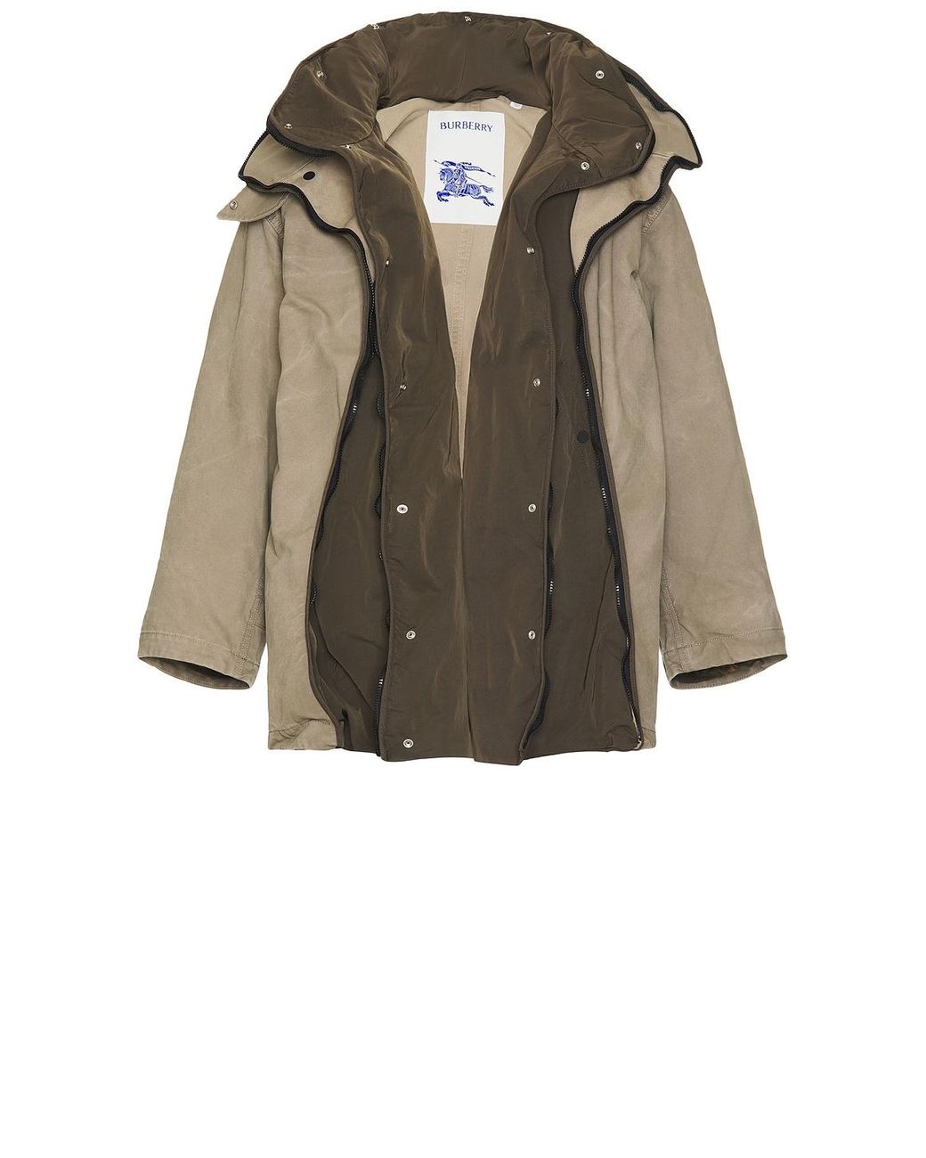 Burberry Washed Zip Layer Parka for Men | Lyst