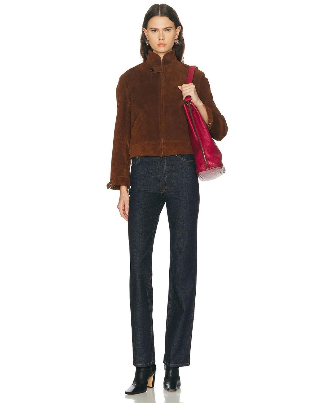 Bode Red Suede Howard Jacket