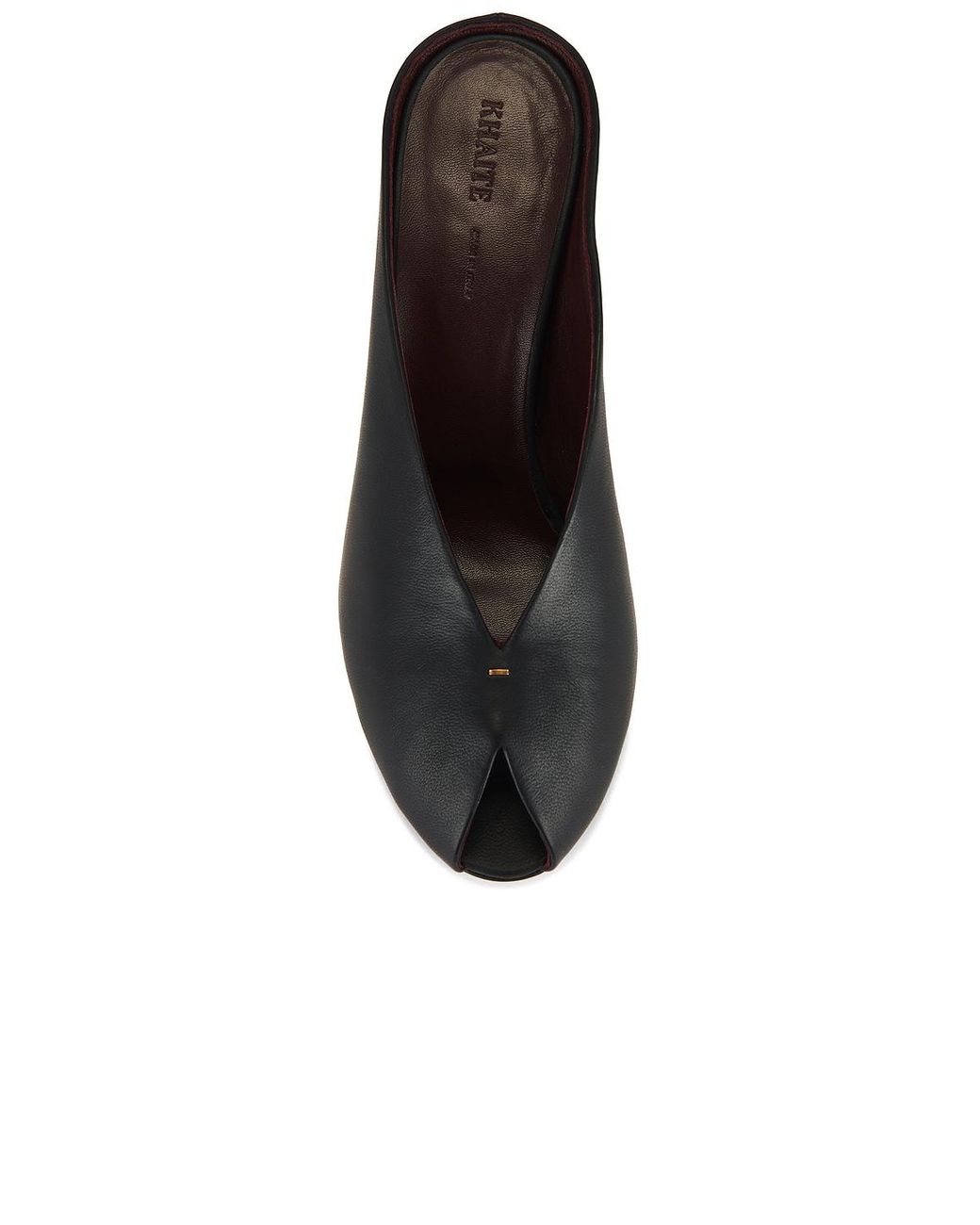 Khaite Black Cloak Peep Toe Mules