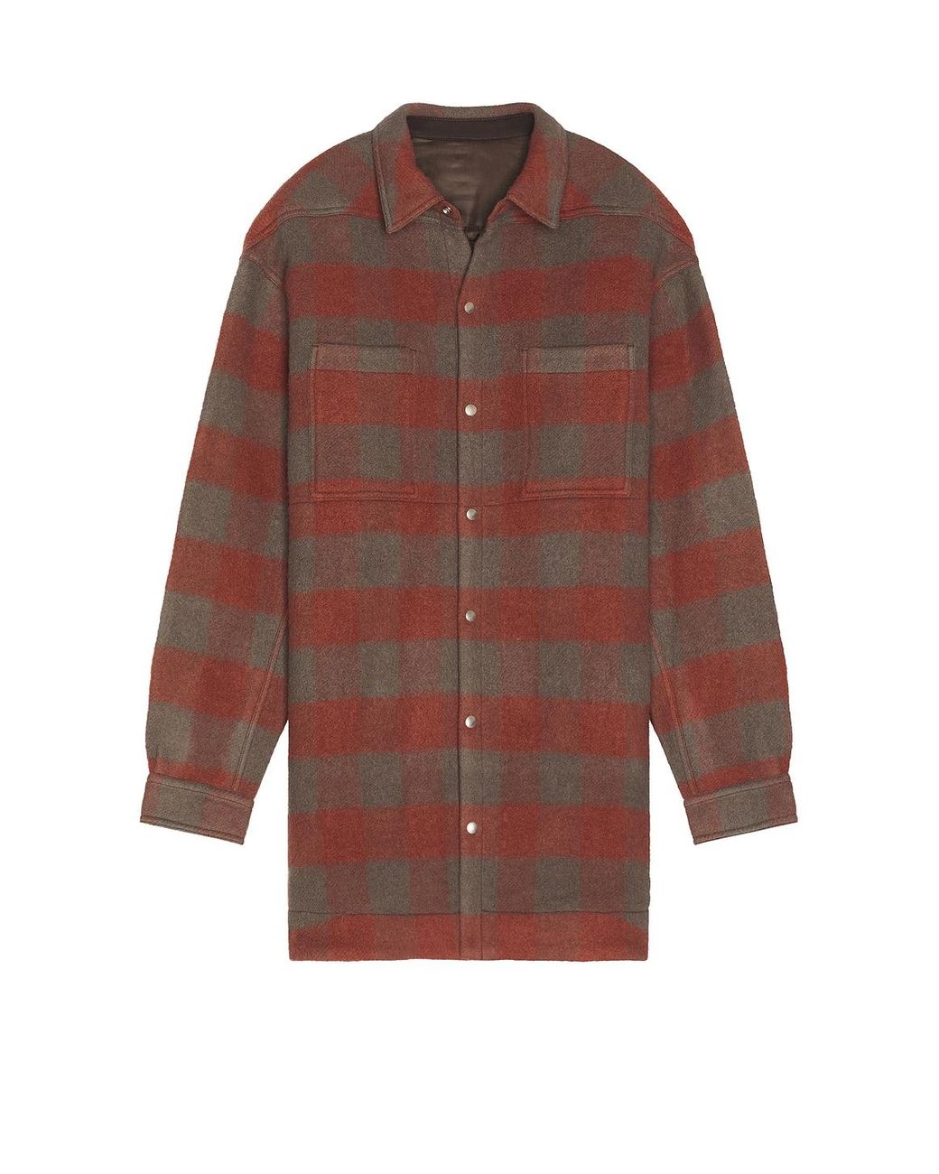 Rick Owens Oversized Outershirt in Brown for Men | Lyst