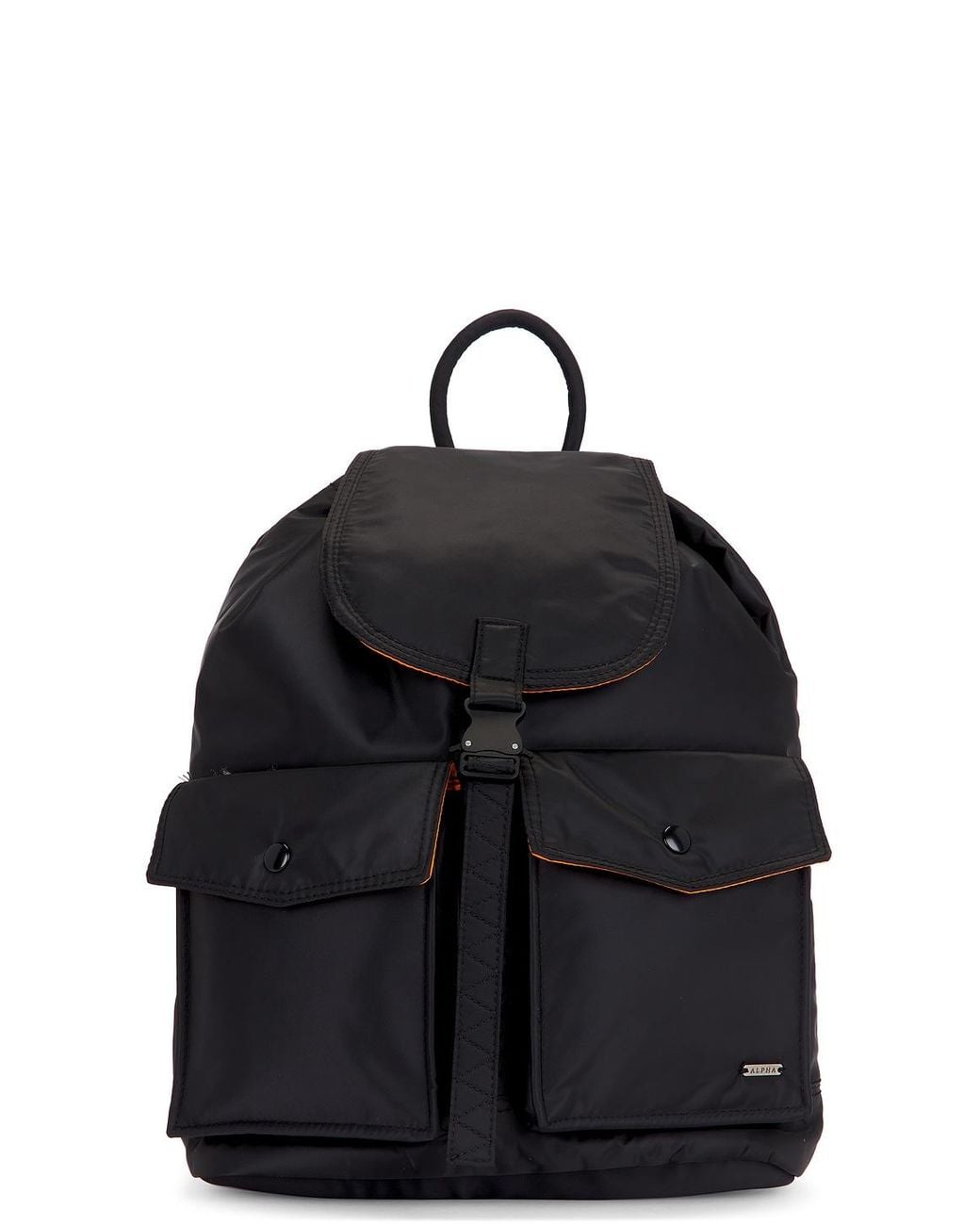 Alpha Industries Black Nylon Backpack for men