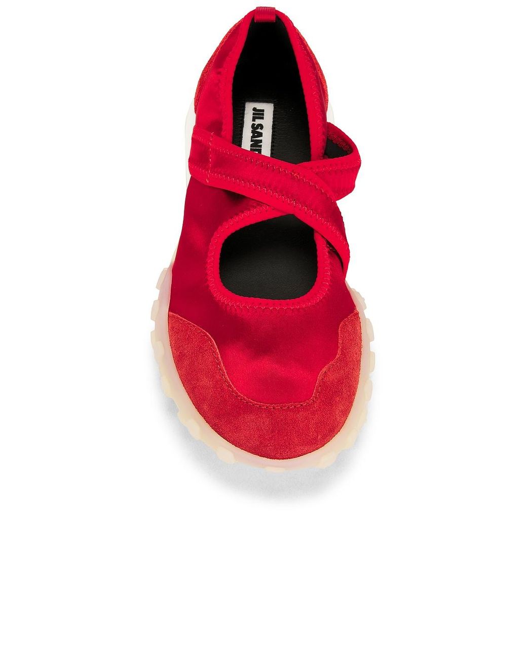 Jil Sander Red Mary Jane Sneaker