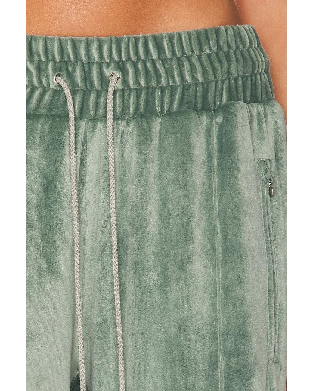 Priscavera Green Velour Track Pant