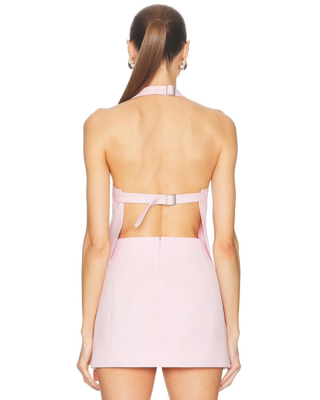 Wardrobe NYC Pink Backless Halter Top
