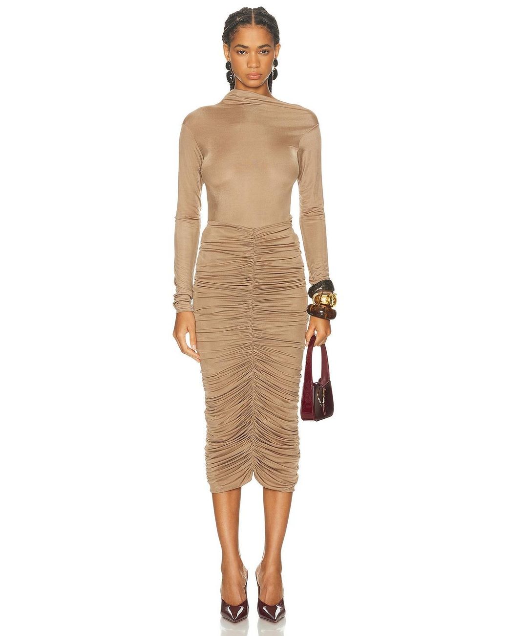 SEV Natural Ruched Skirt