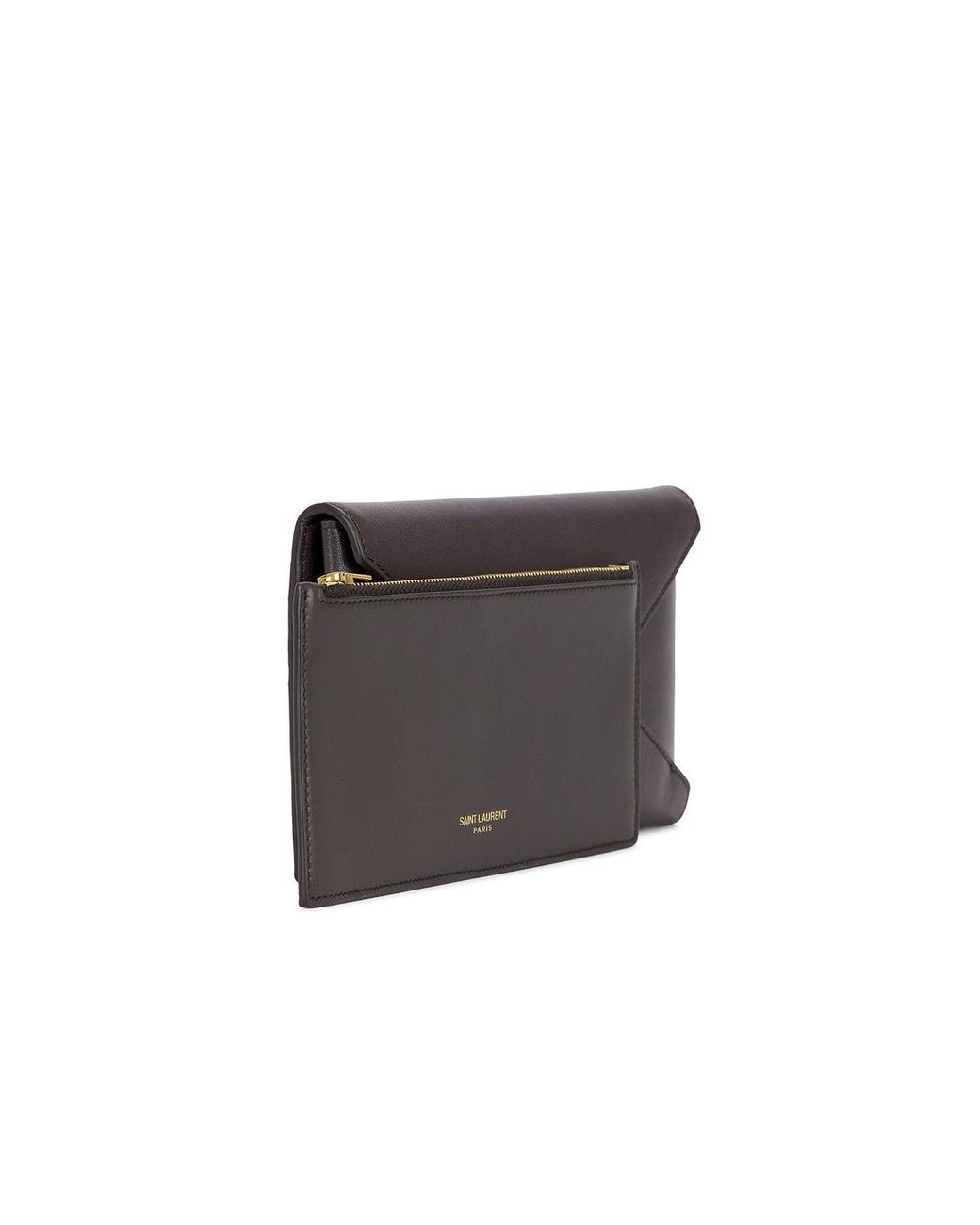 Saint Laurent Gray Large Flap Wallet