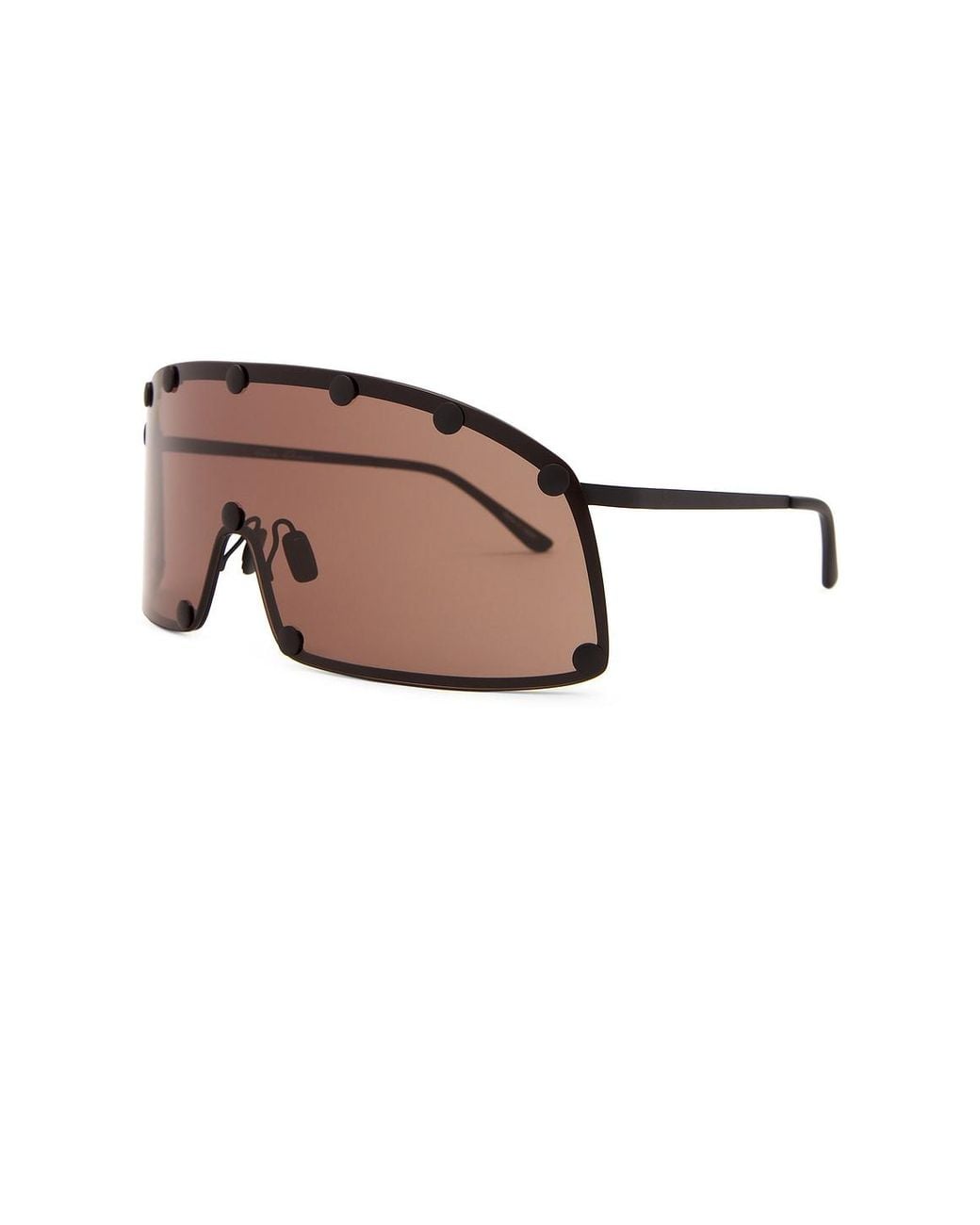 Rick Owens Brown Shield Sunglasses