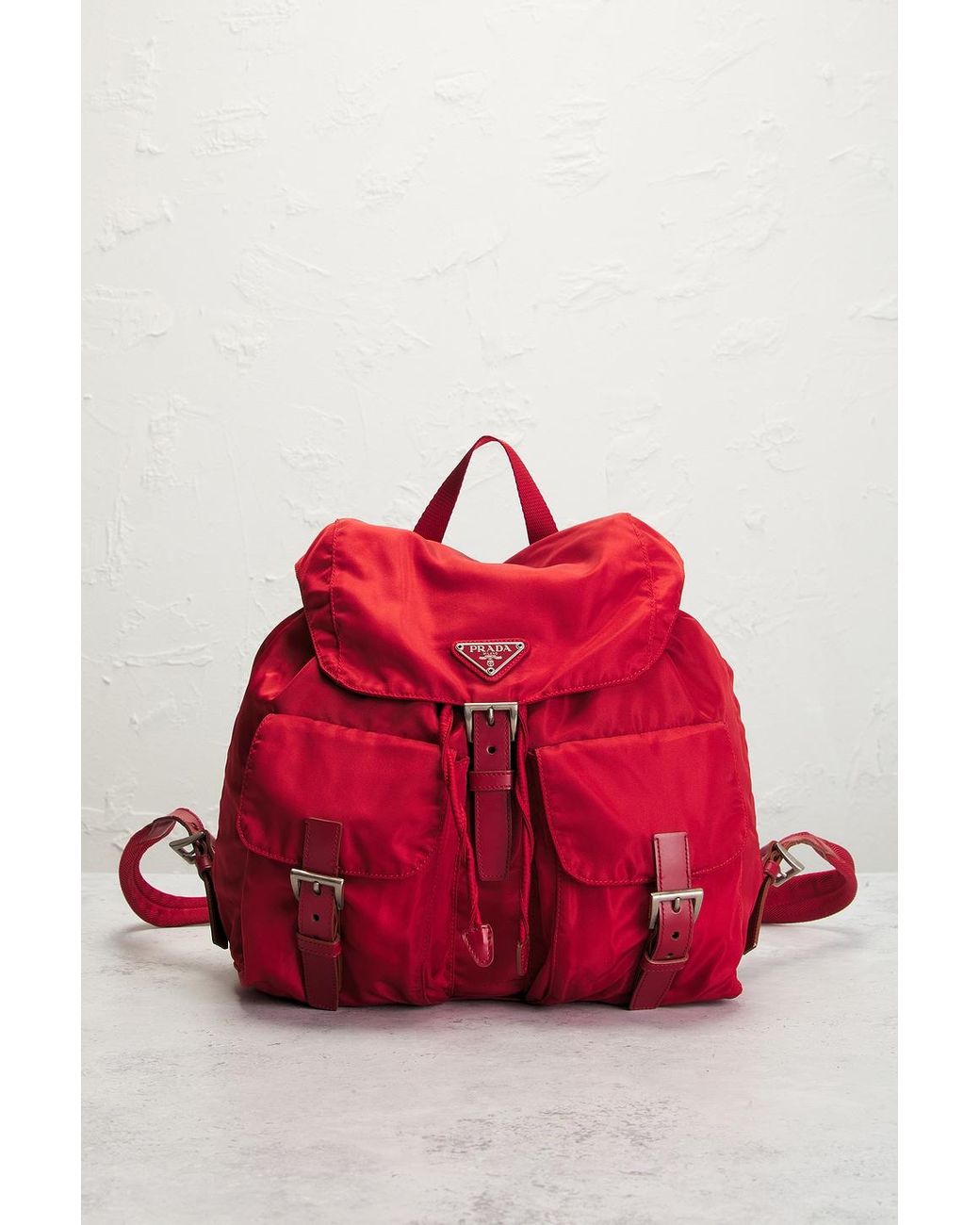 Prada Red Tessuto Backpack