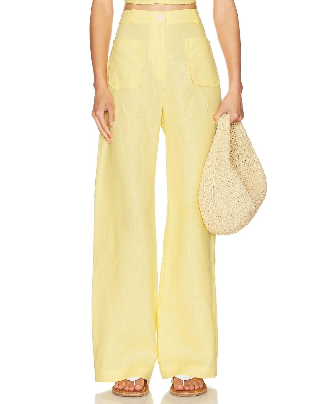 Matthew Bruch Yellow Barrel Button Pocket Pant