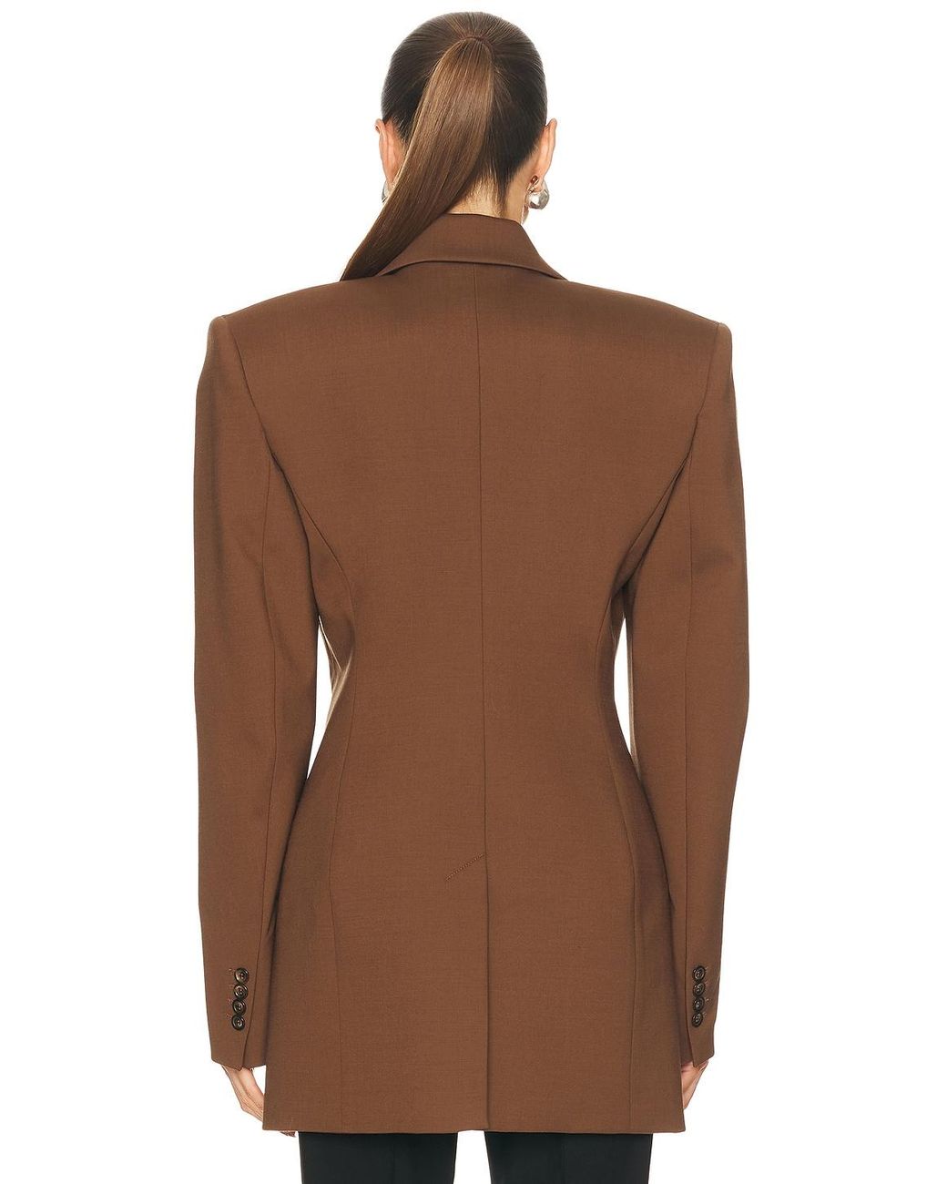 Mugler Brown Tailored Blazer