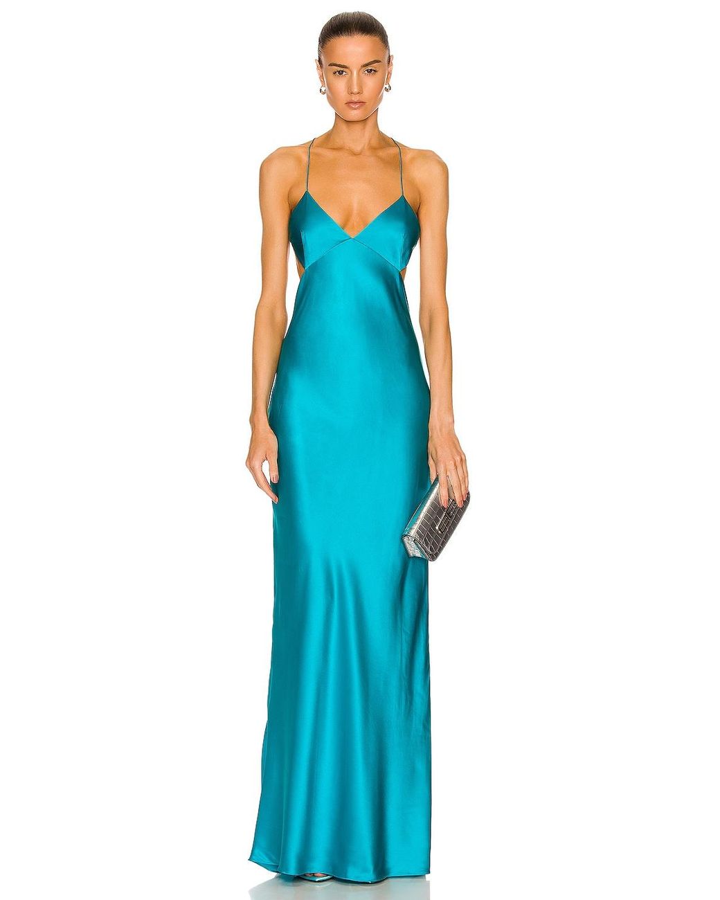 The Sei Cut Out Bias Gown in Blue